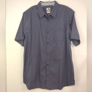 Voyager Men's  Dark grey short sleeve dress shirt size (XL)